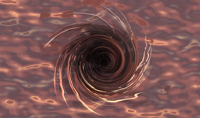 VORTEX with sunset sun - a Digital Art Artowrk by Davide Gianquitto